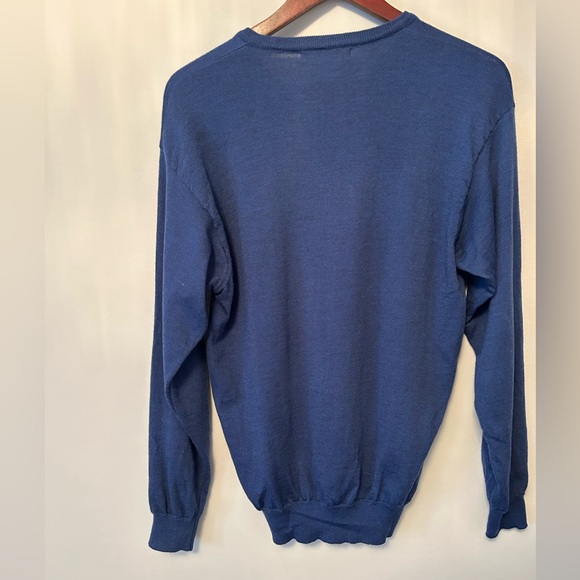 Serica 100% Wool Blue Sweater - Picture 3 of 4